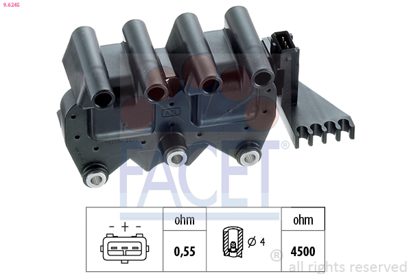 Bobina d'accensione FACET 9.6245