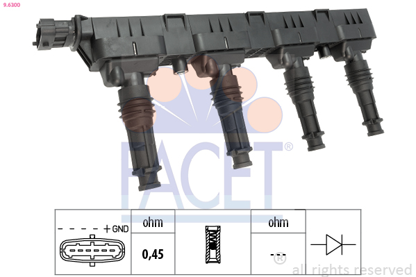 Bobina d'accensione FACET 9.6300