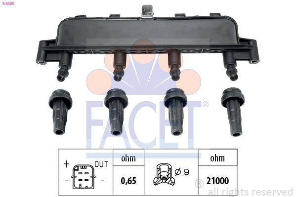 Bobina d'accensione FACET 9.6305