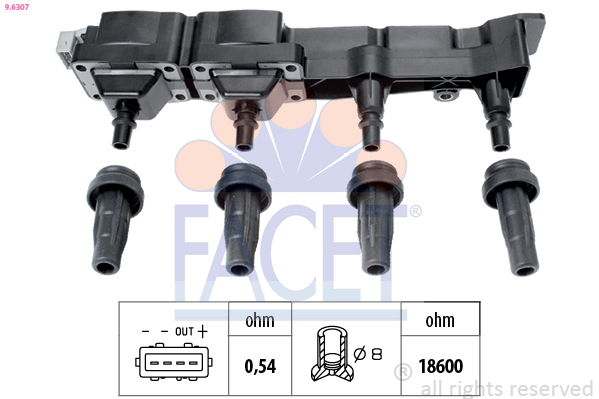 Bobina d'accensione FACET 9.6307