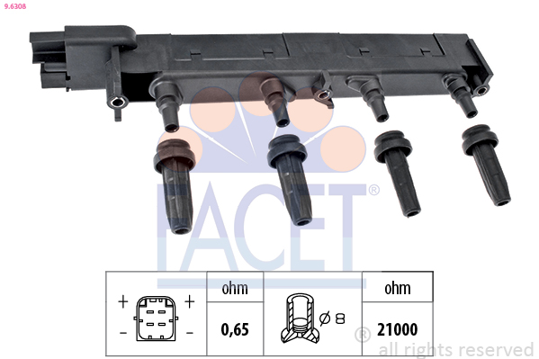 Bobina d'accensione FACET 9.6308