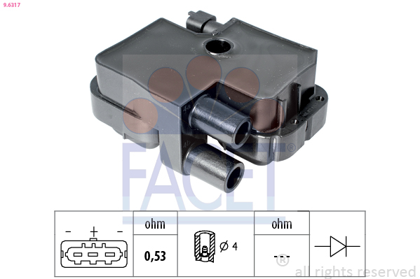 Bobina d'accensione FACET 9.6317