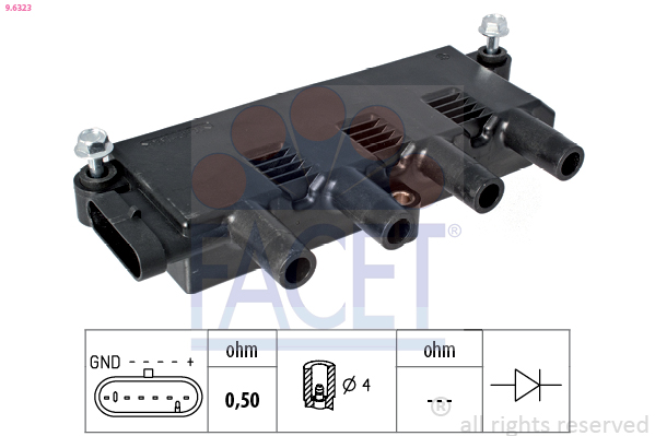 Bobina d'accensione FACET 9.6323