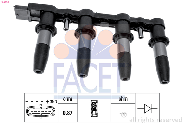 Bobina d'accensione FACET 9.6350