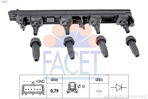 Bobina d'accensione FACET 9.6376
