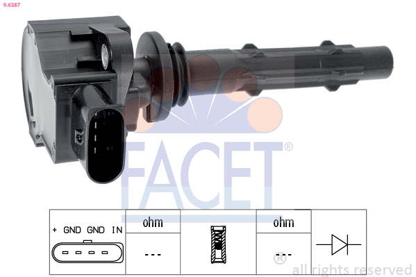 Bobina d'accensione FACET 9.6387