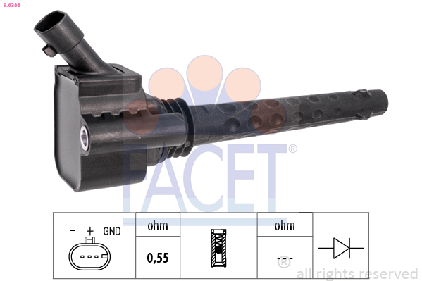 Bobina d'accensione FACET 9.6388