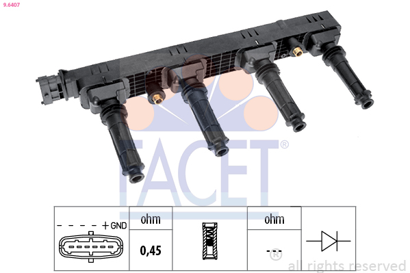 Bobina d'accensione FACET 9.6407