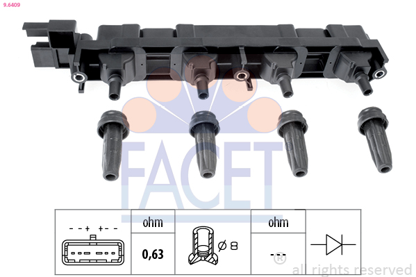 Bobina d'accensione FACET 9.6409
