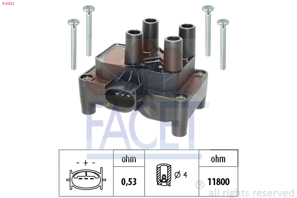 Bobina d'accensione FACET 9.6432