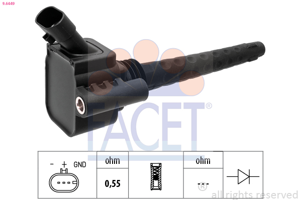 Bobina d'accensione FACET 9.6449