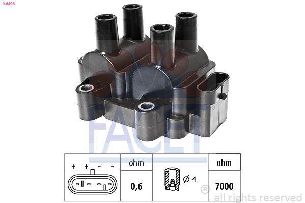 Bobina d'accensione FACET 9.6496