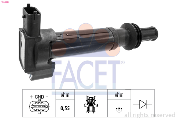 Bobina d'accensione FACET 9.6520
