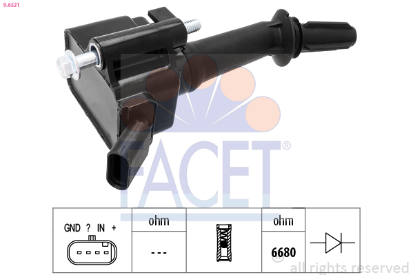 Bobina d'accensione FACET 9.6531