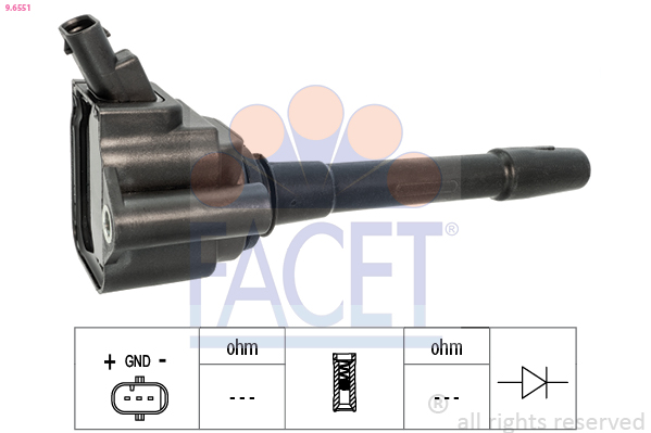 Bobina d'accensione FACET 9.6551