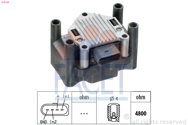 Bobina d'accensione FACET 9.8120