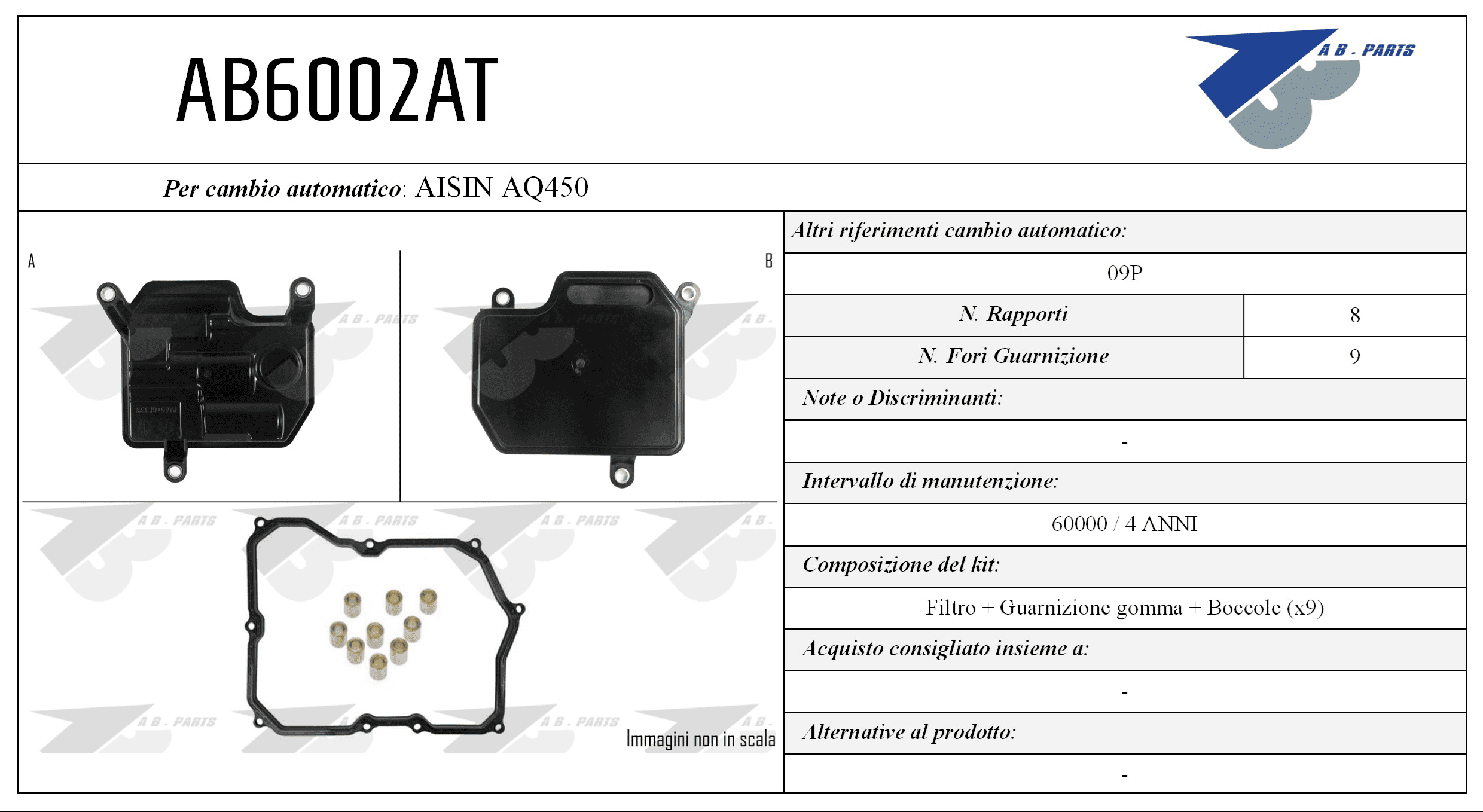 Kit Filtro CAMBIO AUTOMATICO Audi Q3 18>