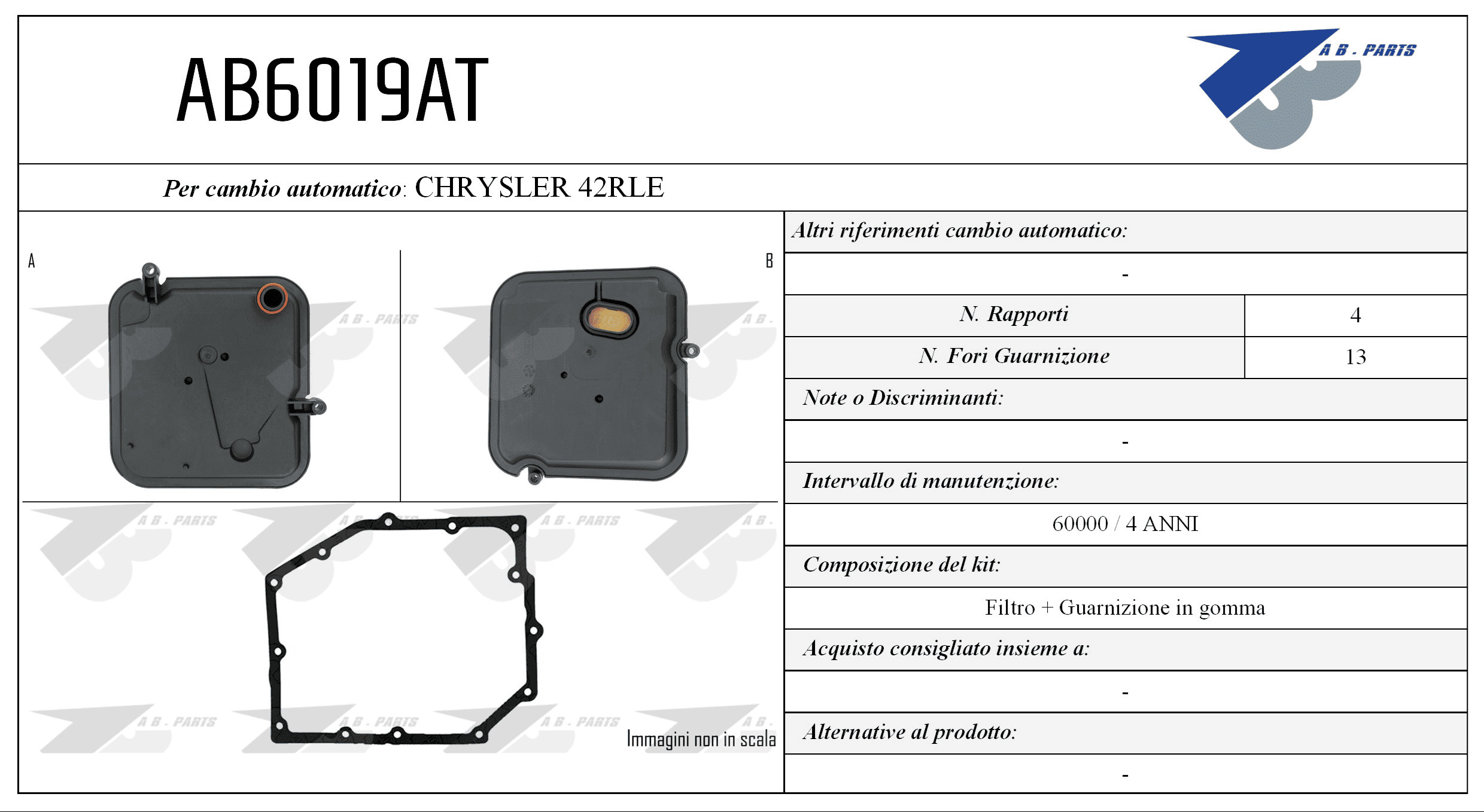 Kit Filtro CAMBIO AUTOMATICO CHEROKEE 03>