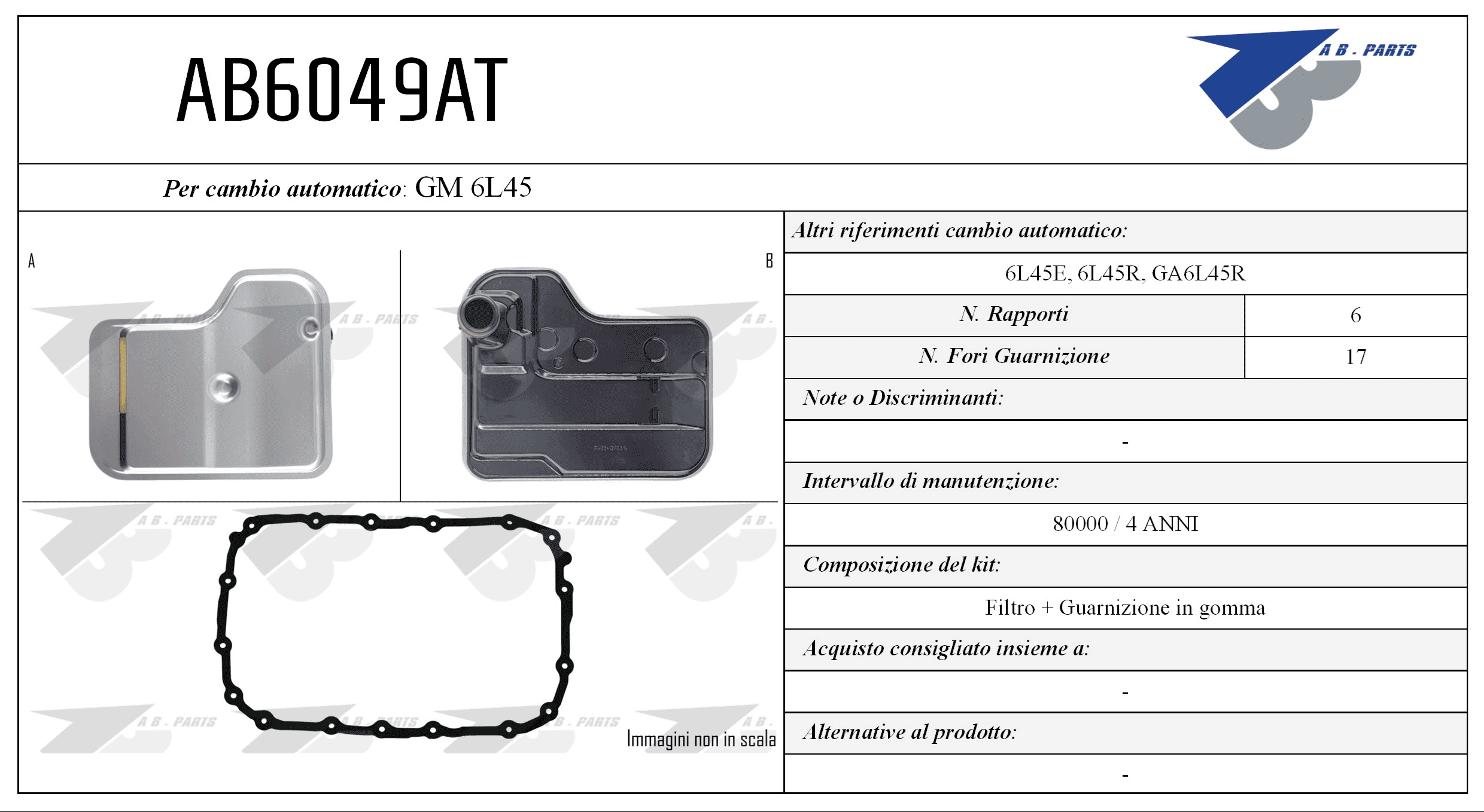 Kit Filtro CAMBIO AUTOMATICO BMW S.3 05>