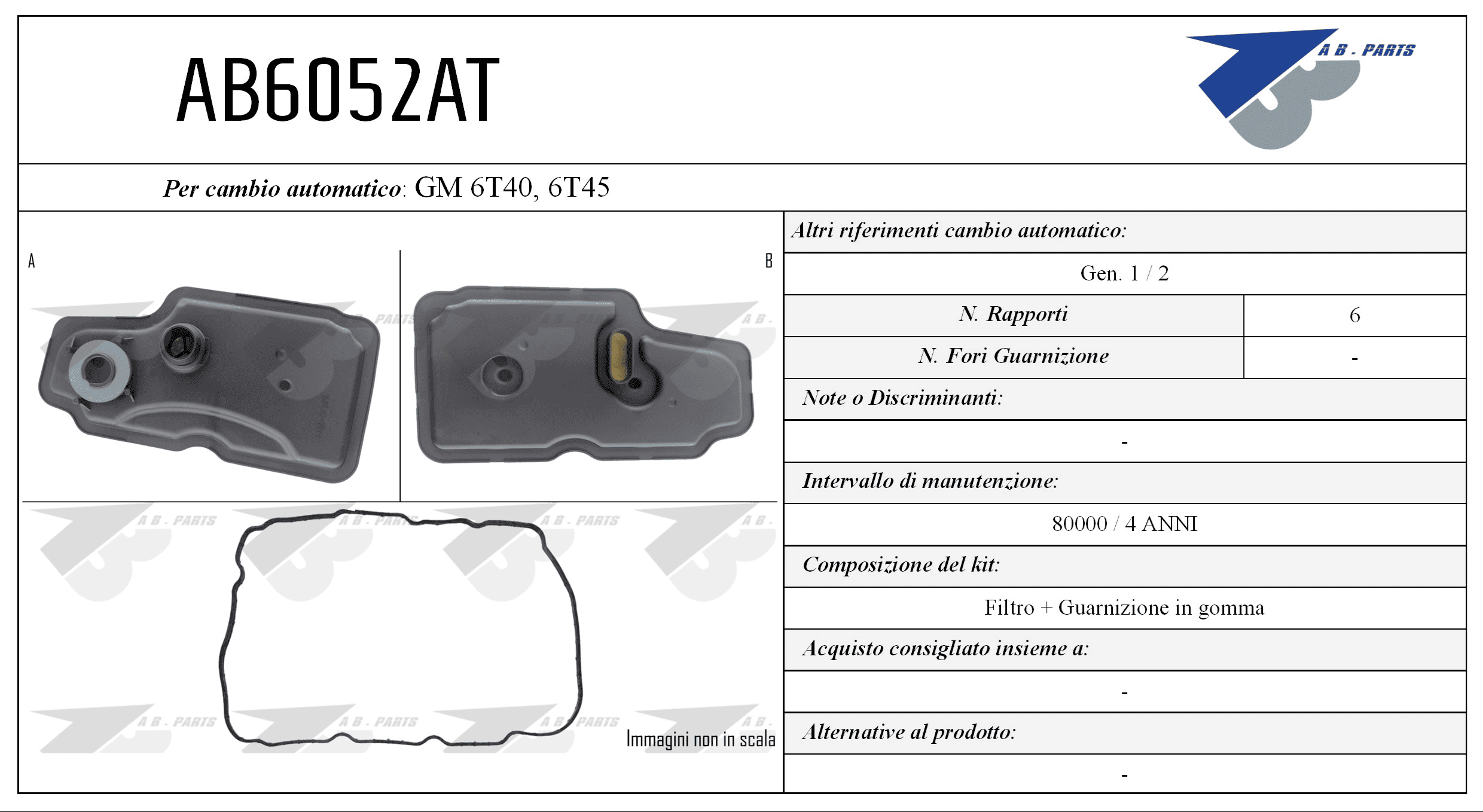 KIT Filtro CAMBIO AUTOMATICO ANTARA CDi 16>