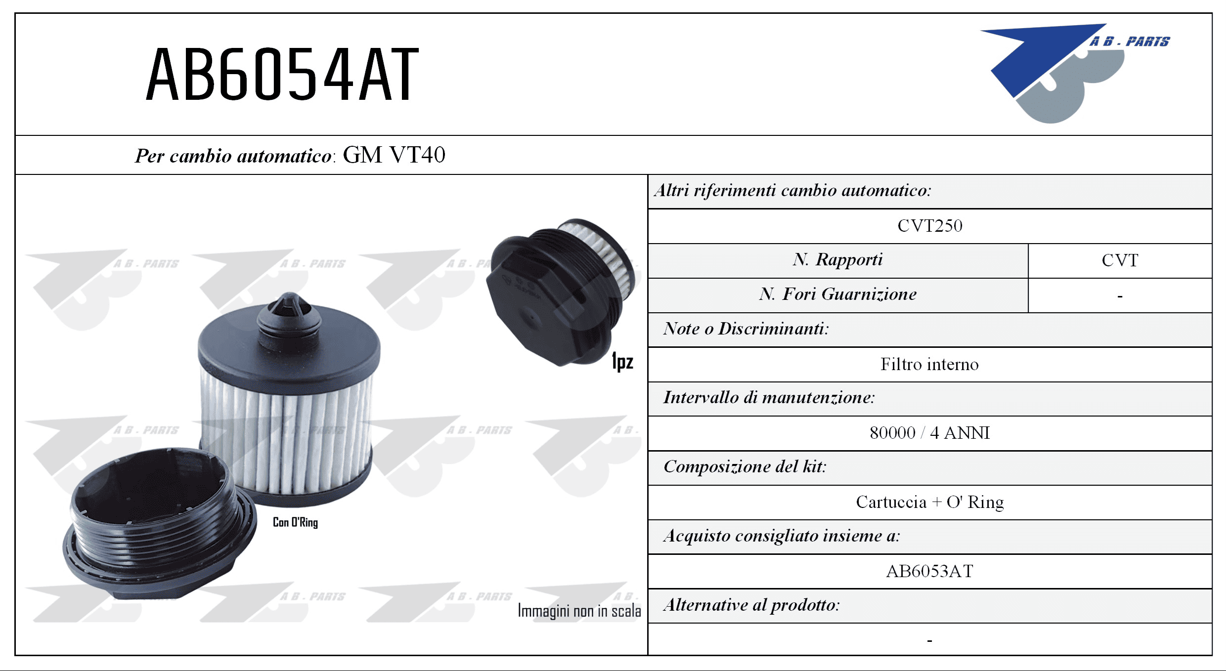 Kit Filtro CAMBIO AUTOMATICO ASTRA 1.4 19>