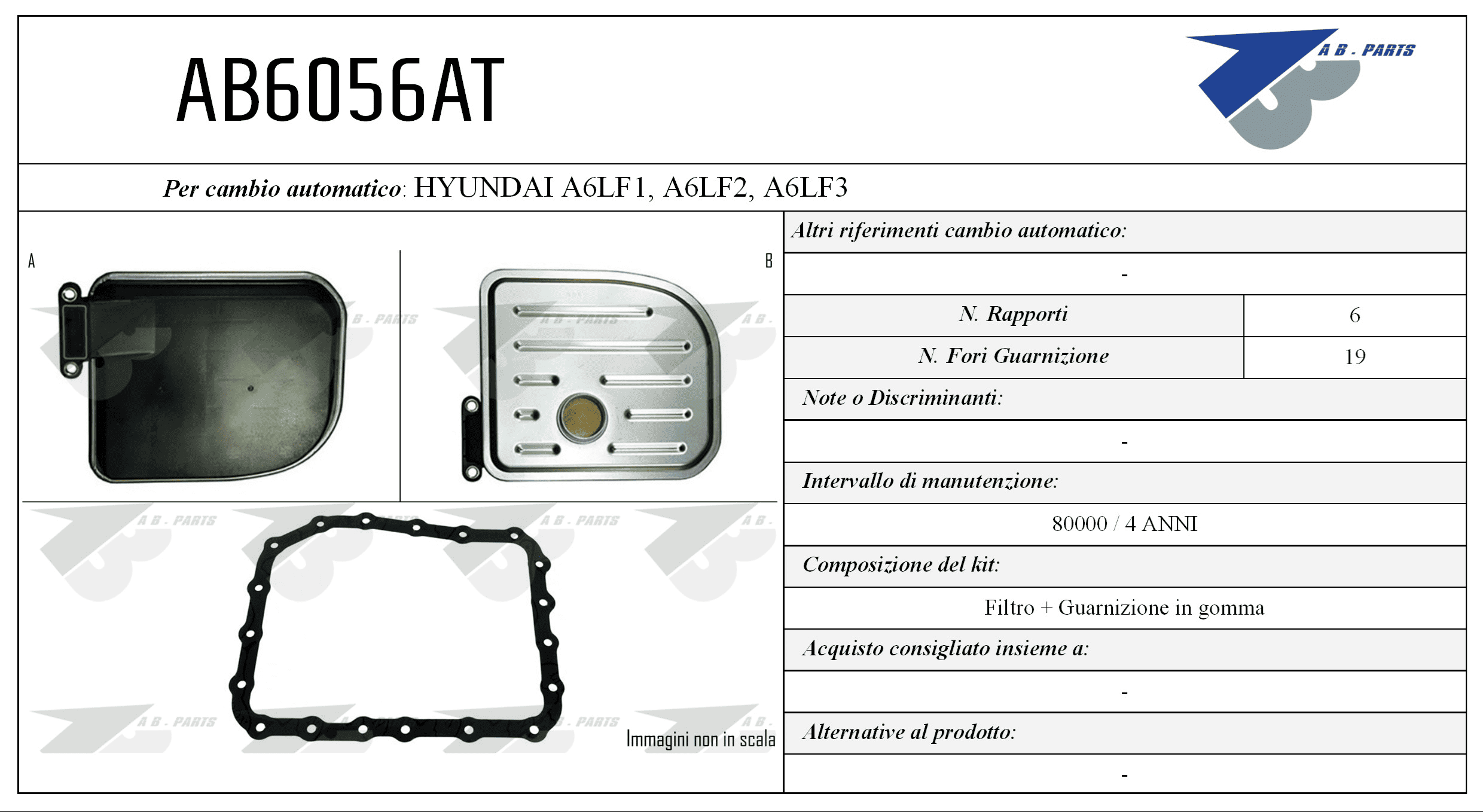 Kit Filtro CAMBIO AUTOMATICO ix35 CRDi 10>