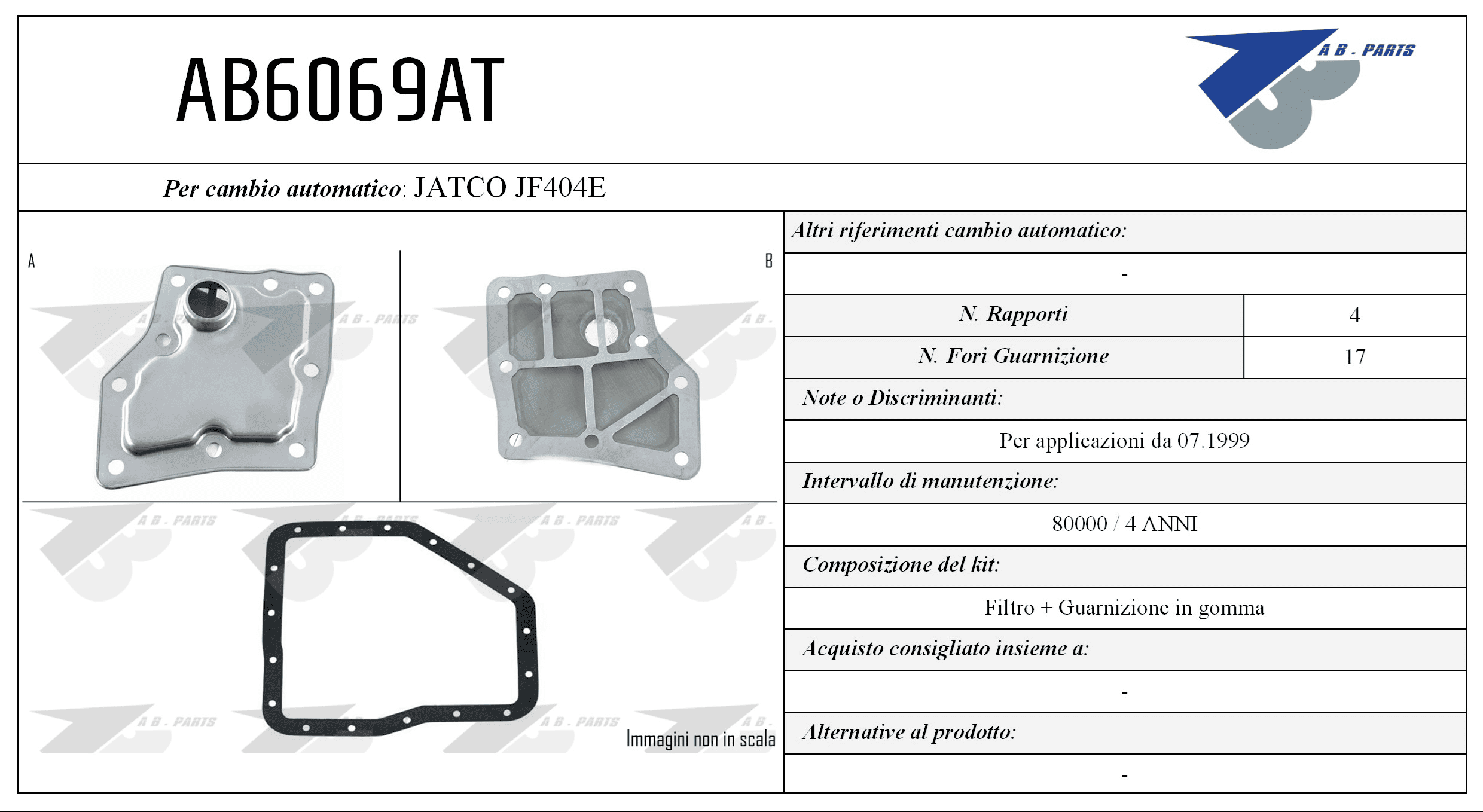 Kit Filtro Cambio AUTOMATICO CORDOBA 1.2 02>