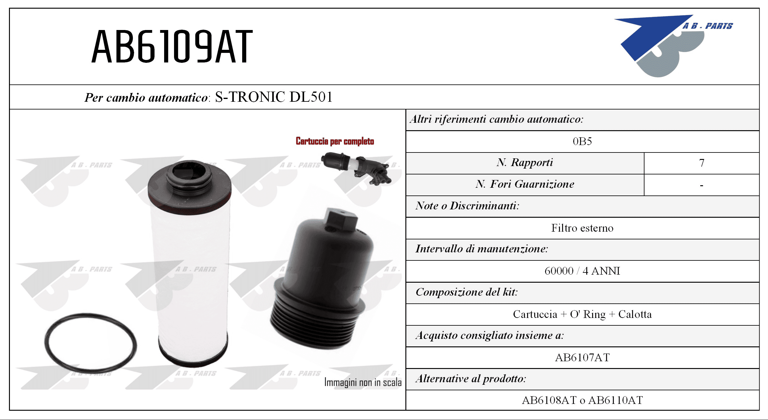 FILTRO CAMBIO AUTOMATICO Audi A4 2.0TDi 08>