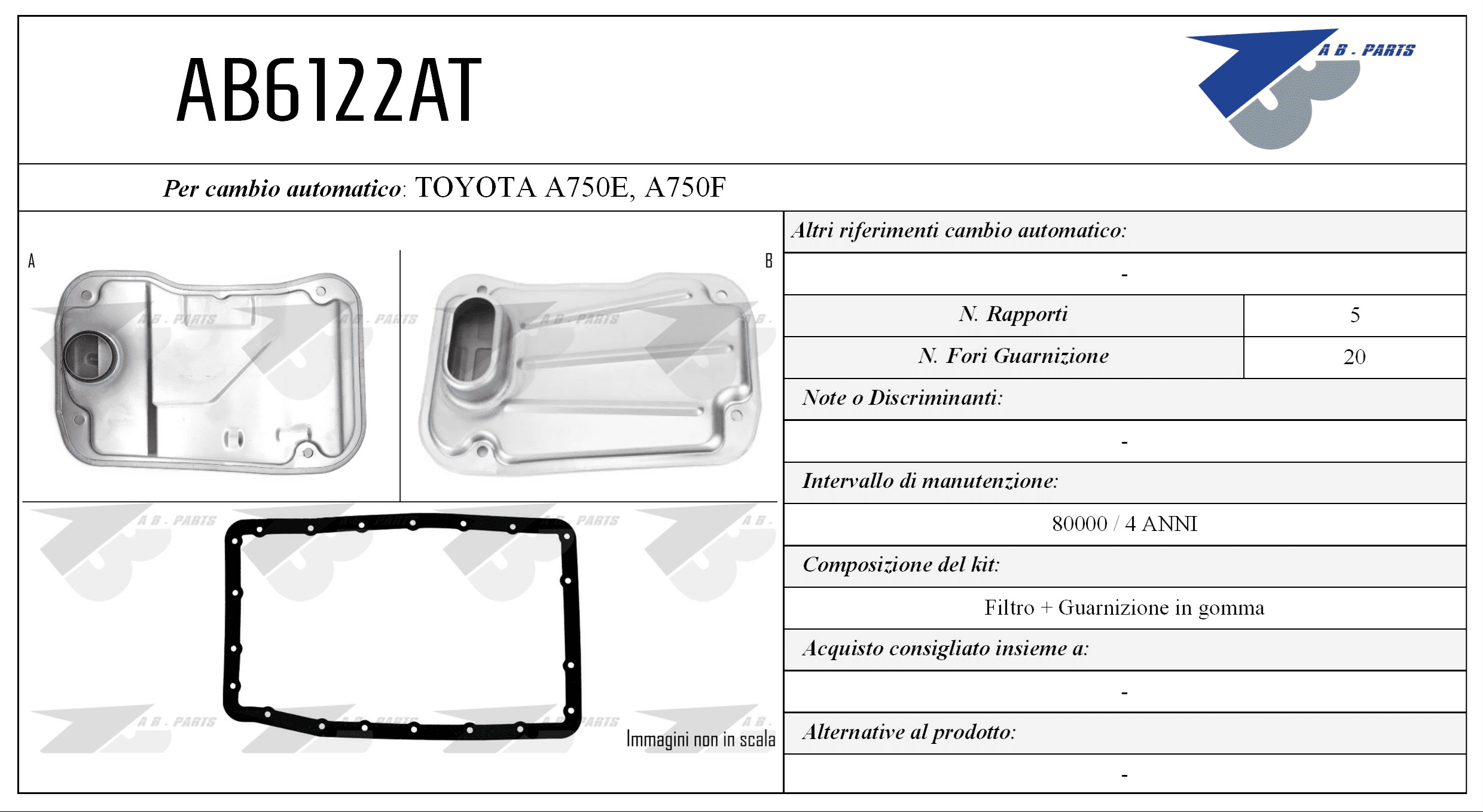 Kit Filtro CAMBIO AUTOMATICO Lexus LX 98>