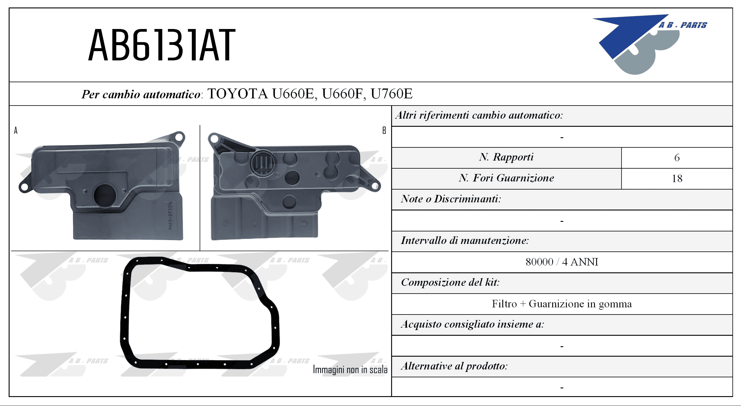 Kit Filtro CAMBIO AUTOMATICO Lexus RX 08>