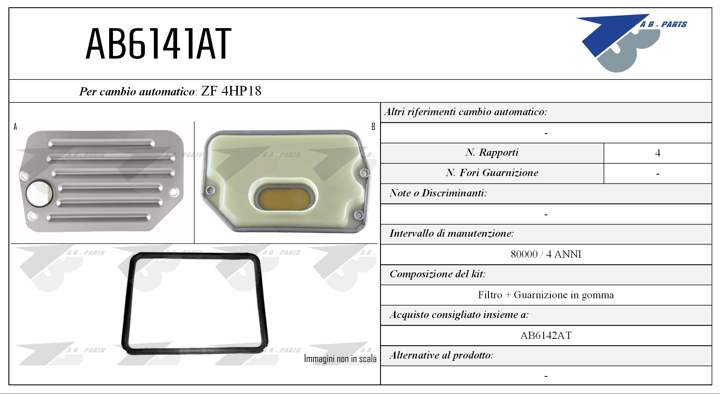 Kit Filtro CAMBIO AUTOMATICO Audi 100 91>