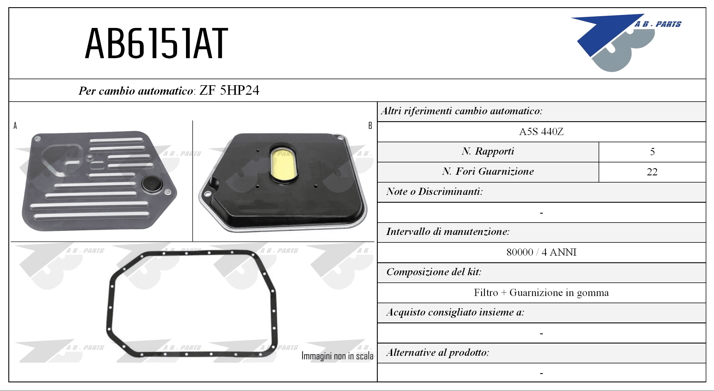 Kit Filtro CAMBIO AUTOMATICO BMW S.5 98>