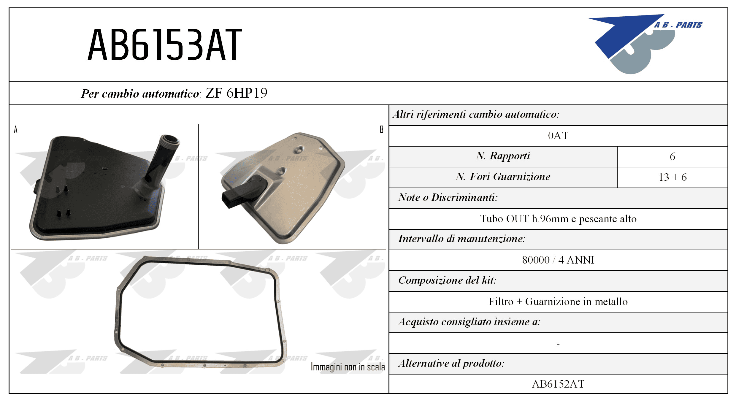 Kit Filtro CAMBIO AUTOMATICO Audi A8 94>