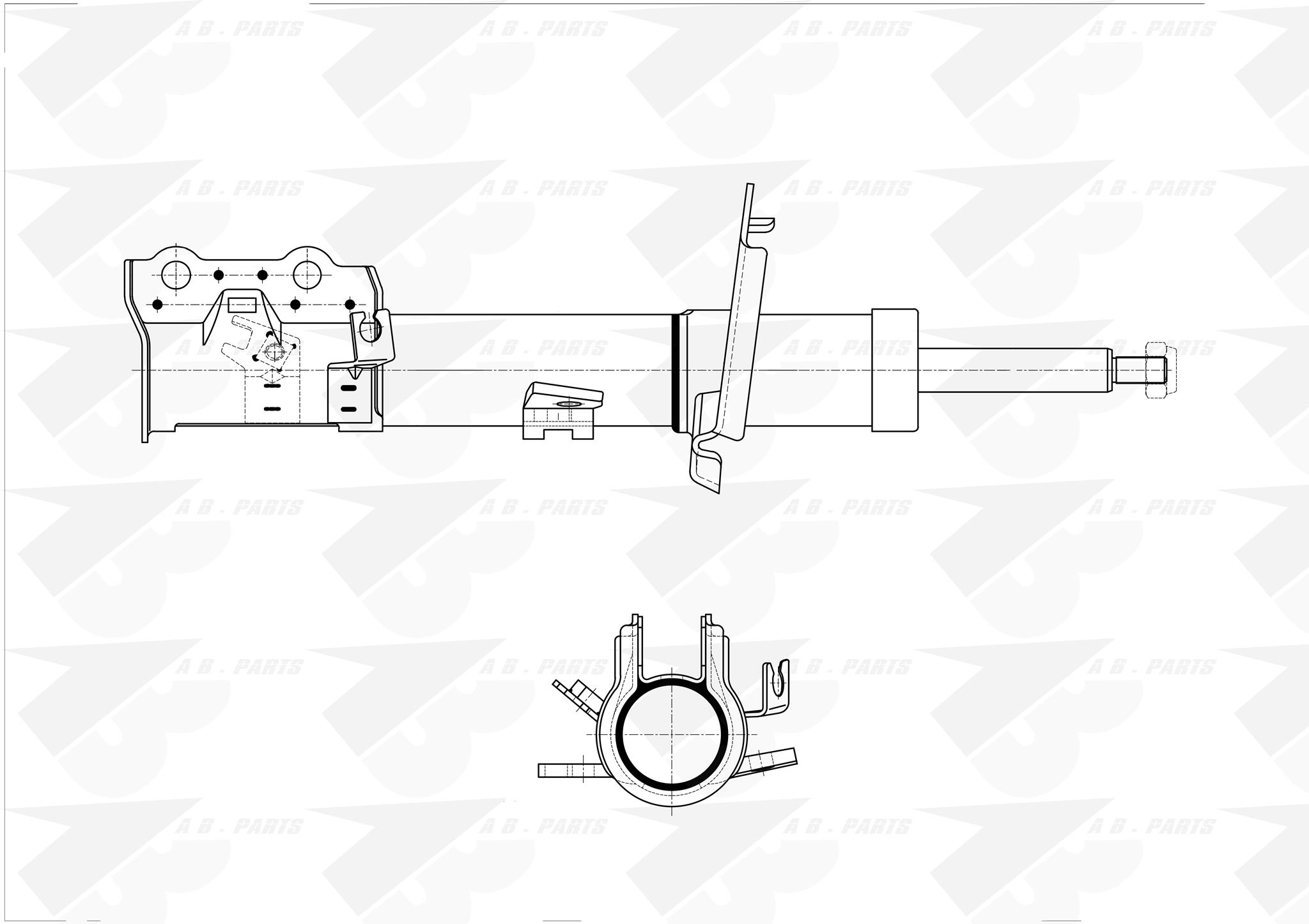 AMMORTIZZATORE Ant. Sx FIESTA 13>