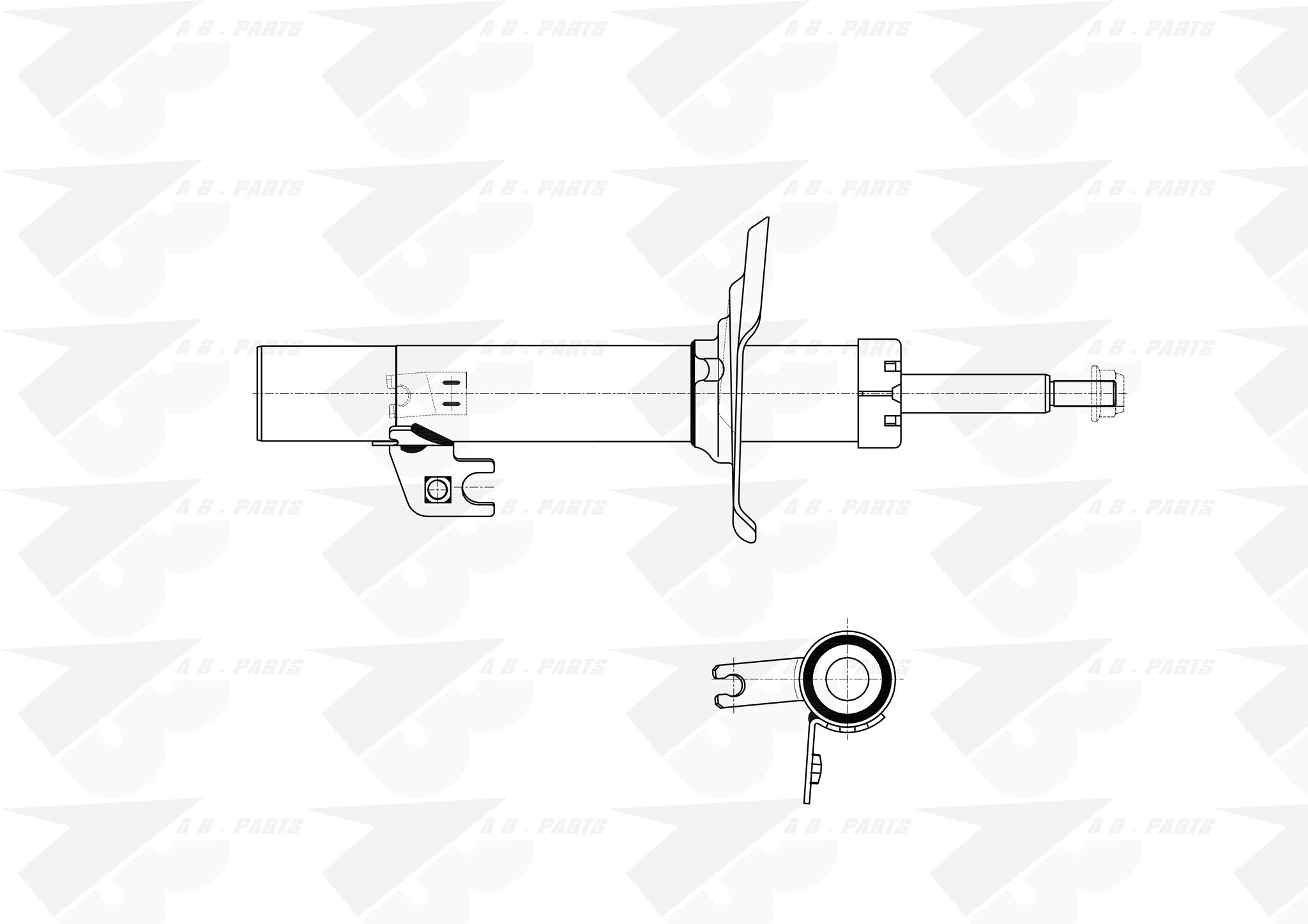 AMMORTIZZATORE Ant. Sx PSA 107 06>