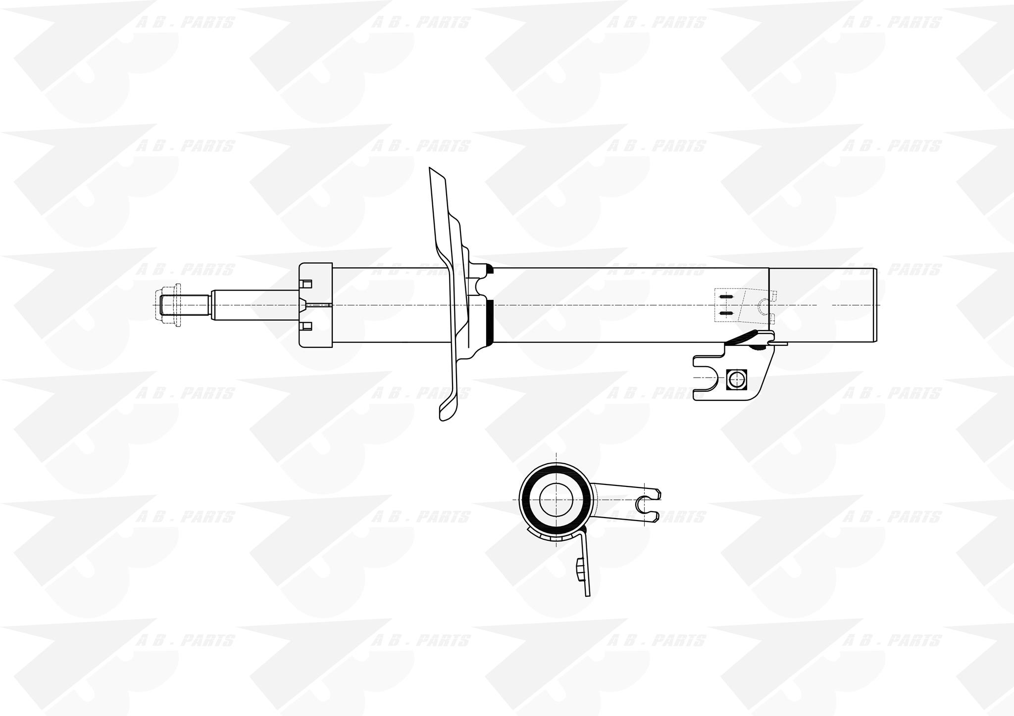AMMORTIZZATORE Ant. Dx PSA 107 06>