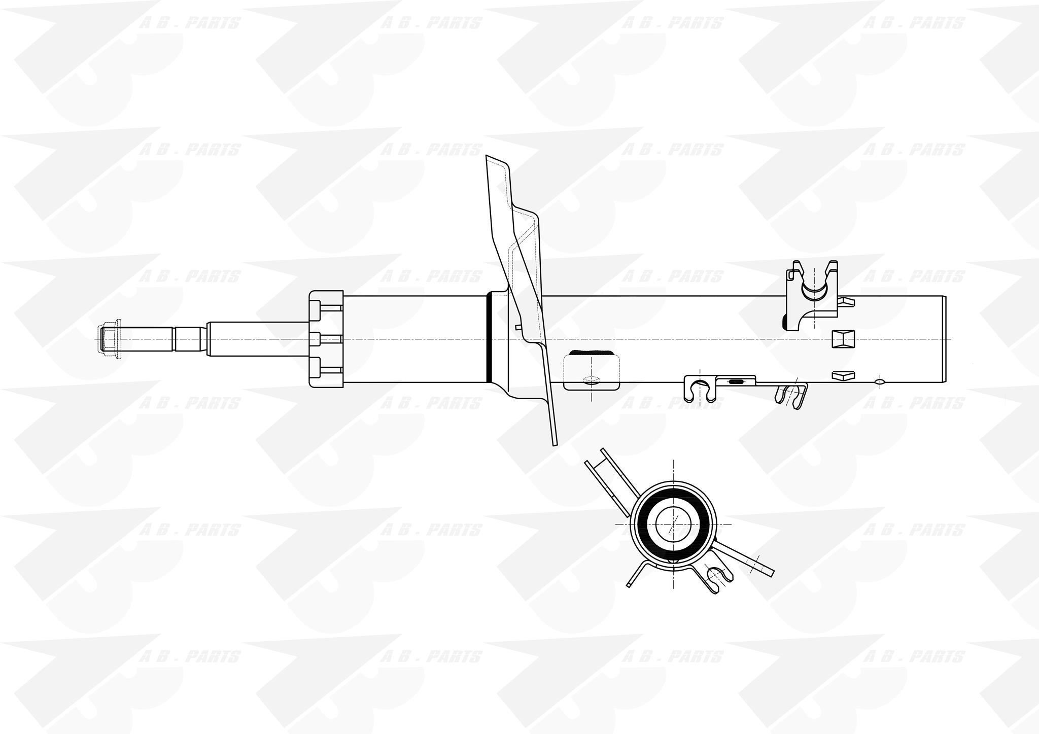 AMMORTIZZATORE Ant. Dx PSA 208 diam. 51 12>