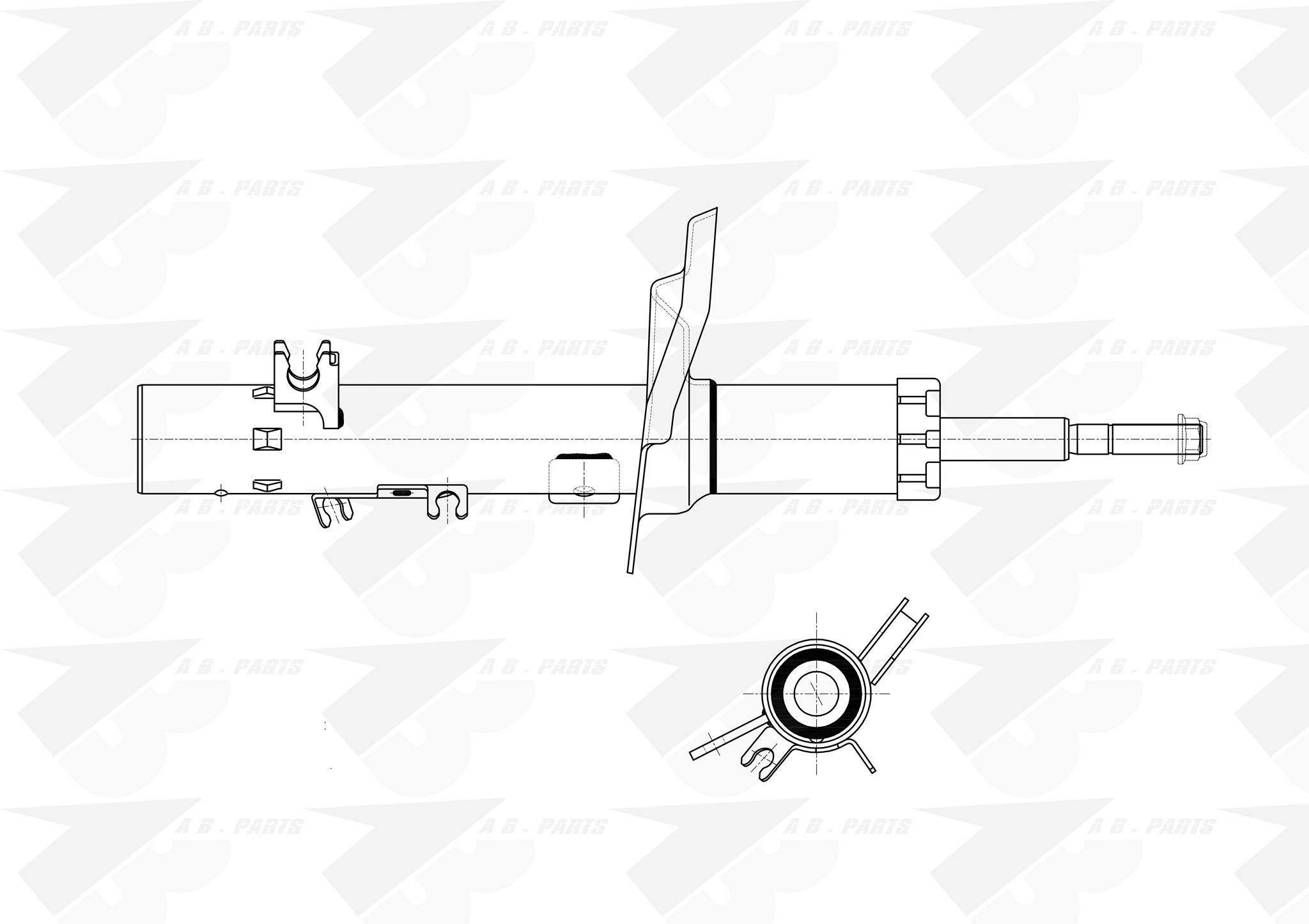AMMORTIZZATORE Ant. Sx PSA 208 diam. 51 12>