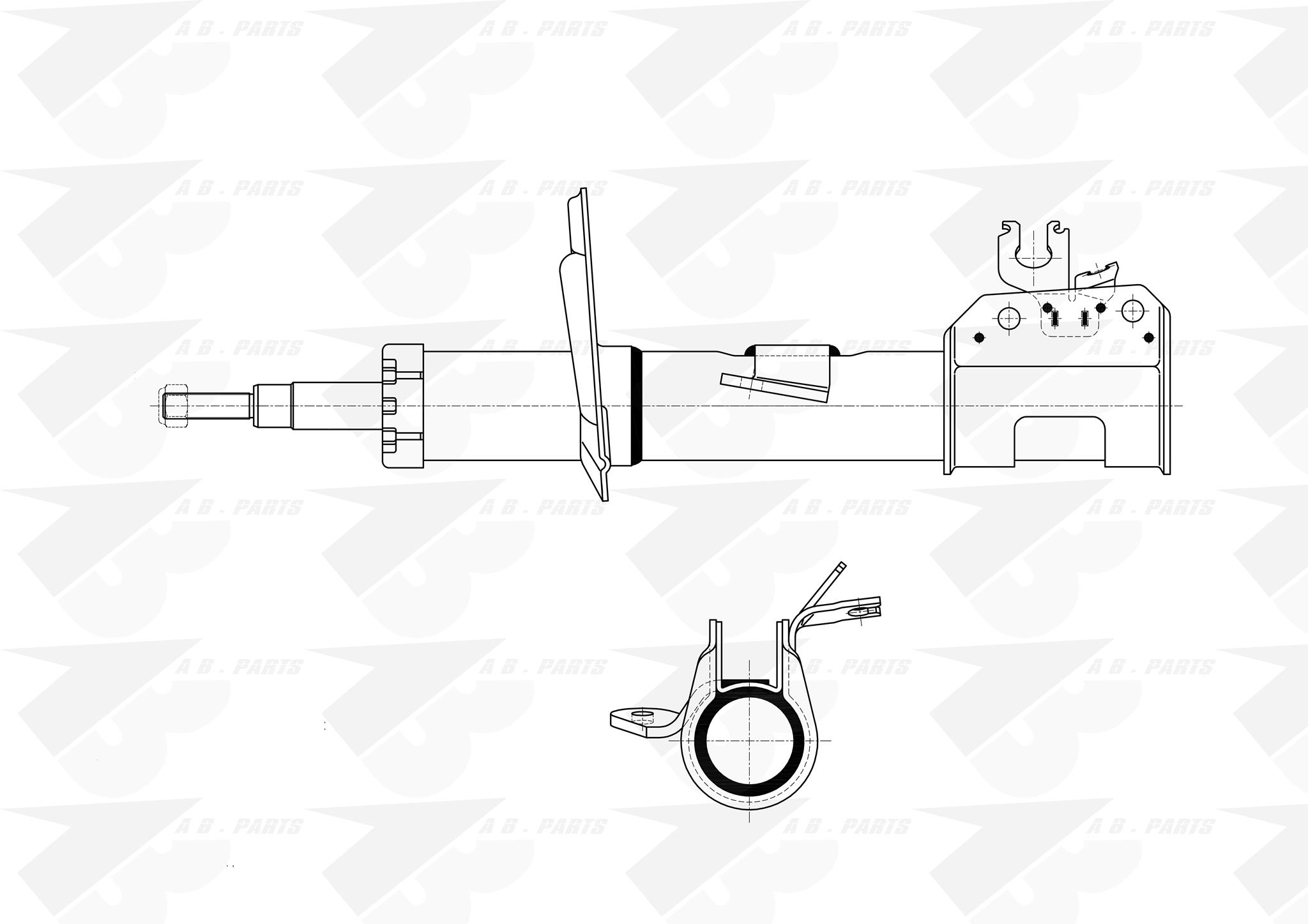 AMMORTIZZATORE Ant. Sx PANDA 4x4 03>