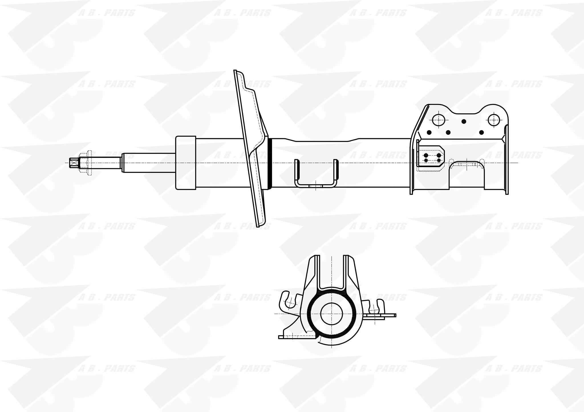 AMMORTIZZATORE Ant. Dx G.PUNTO Mjet 05>