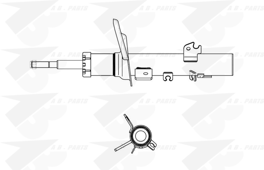 AMMORTIZZATORE Ant. Dx PSA 207 06>