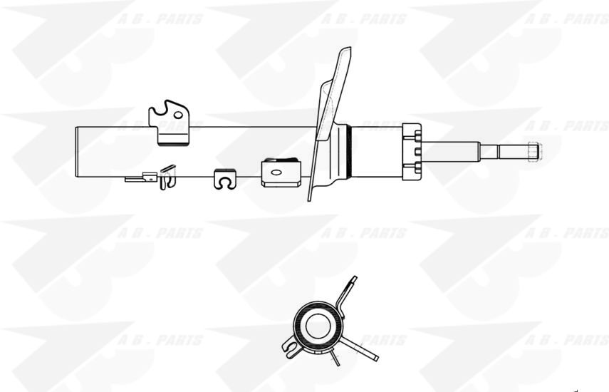 AMMORTIZZATORE Ant. Sx PSA 207 06>