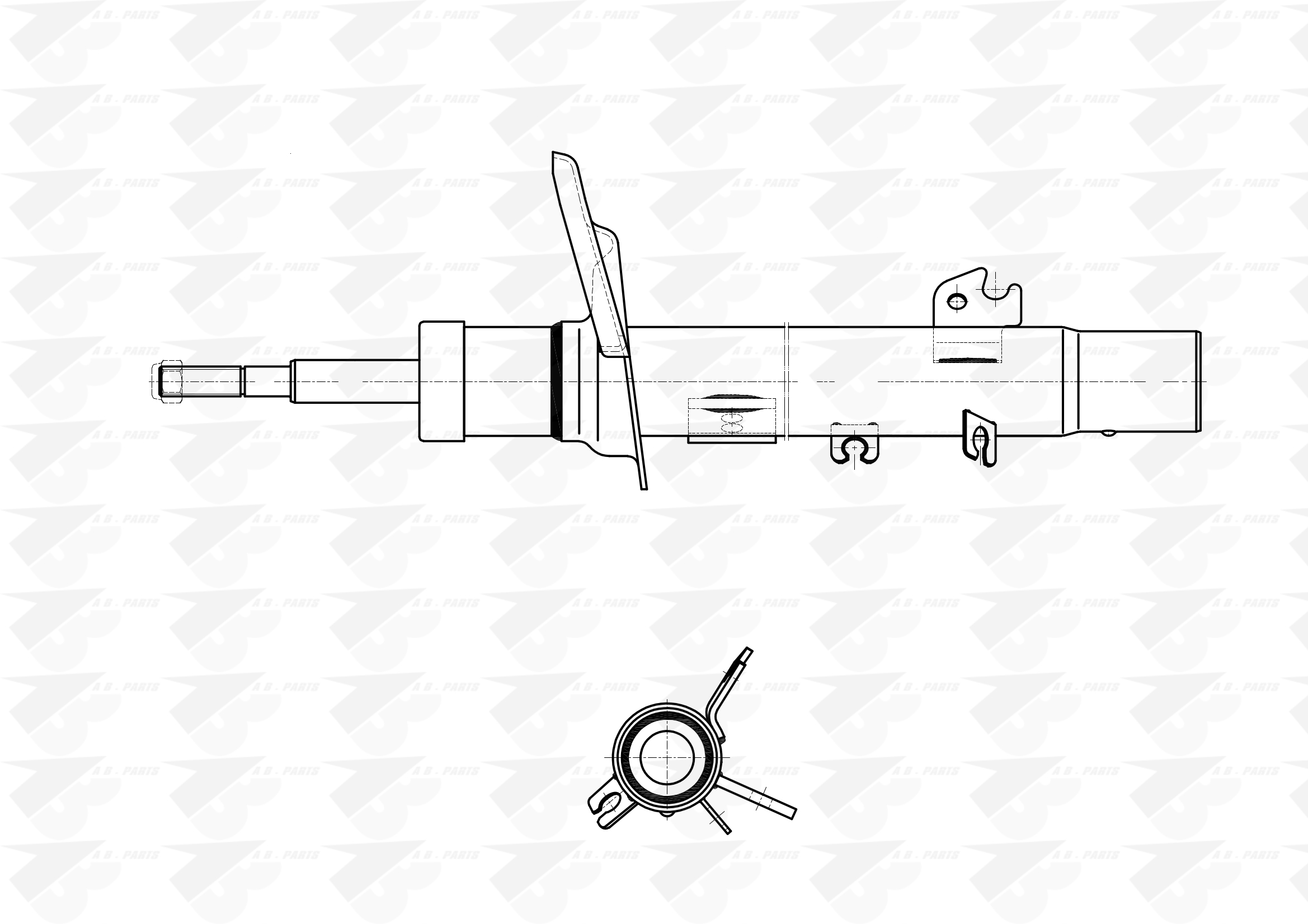 AMMORTIZZATORE Ant. Dx PSA 207 diam. 47 07>