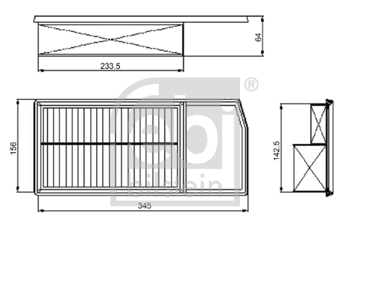 FEBI (70101664) FILTRO ARIA