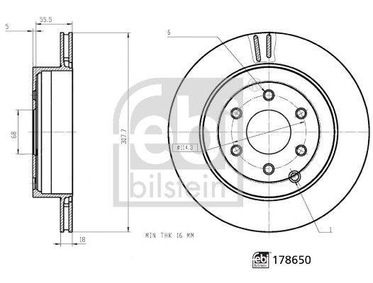 FEBI (33107354) DISCO FRENO