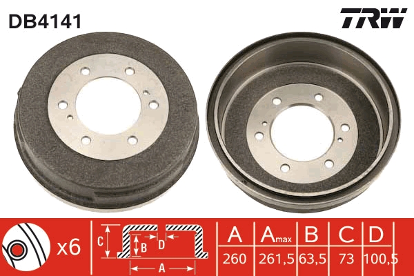 Tamburo freno TRW DB4141