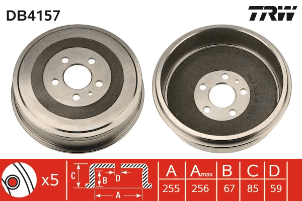 Tamburo freno TRW DB4157