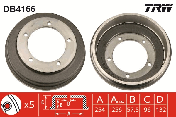 Tamburo freno TRW DB4166