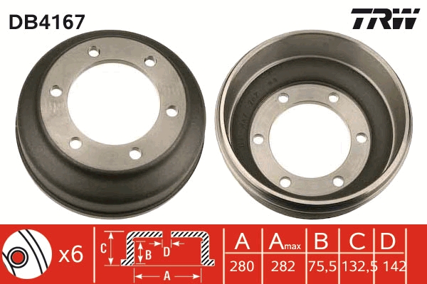 Tamburo freno TRW DB4167