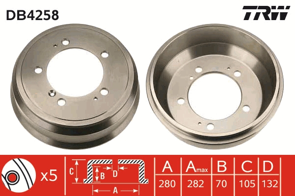 Tamburo freno TRW DB4258
